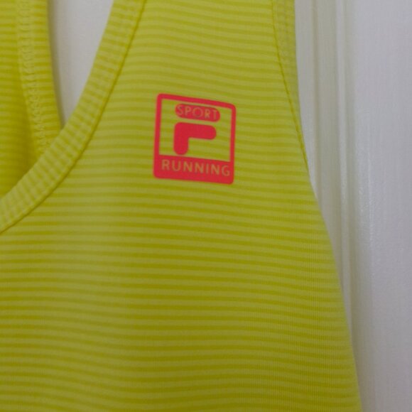 Lot 2 Fila Sport Racerback Tops M Bright Coral Orange Yellow Zipper Pockets - Picture 5 of 9